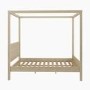 King Size Four Poster Bed Frame in Oak - Victoria