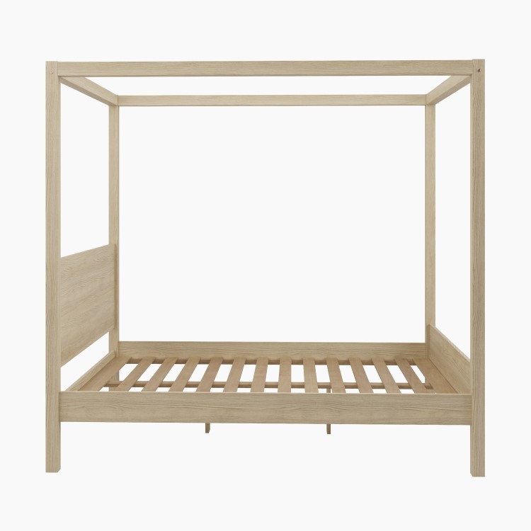 King Size Four Poster Bed Frame in Oak - Victoria