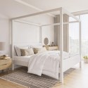 VCT012 Super King Four Poster Bed Frame in White - Victoria