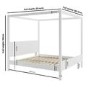 Super King Four Poster Bed Frame in White - Victoria