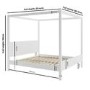 Super King Four Poster Bed Frame in White - Victoria