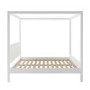 Super King Four Poster Bed Frame in White - Victoria