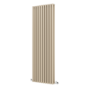Sorrento Beige grey Vertical Oval Designer Radiator 1800x590mm Double Panel 6229 BTU
