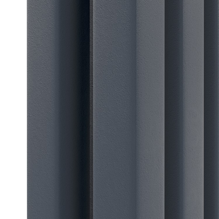 Ravello Anthracite Vertical Square Designer Radiator 1800x450mm Double Panel 5357 BTU