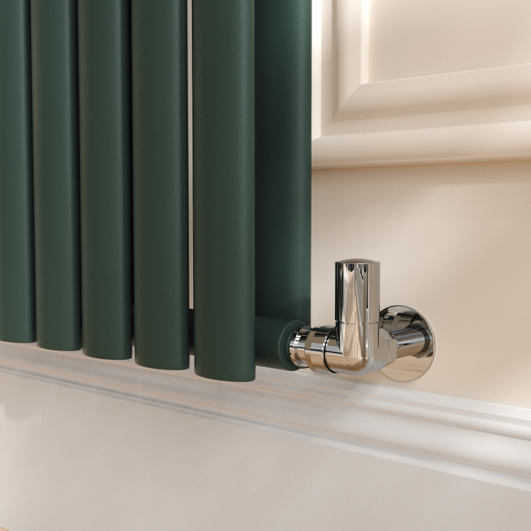 Sorrento Evergreen Vertical Oval Designer Radiator 1800x590mm Double Panel 6229 BTU