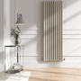 Refurbished - Sorrento Linen Vertical Oval Designer Radiator 1800x590mm Double Panel 6229 BTU