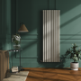 Refurbished - Sorrento Linen Vertical Oval Designer Radiator 1800x590mm Double Panel 6229 BTU