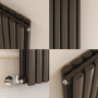 Sorrento Russet Vertical Oval Designer Radiator 1800x590mm Double Panel 6229 BTU