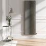 Sorrento Smoked Stone Vertical Oval Designer Radiator 1800x590mm Double Panel 6229 BTU