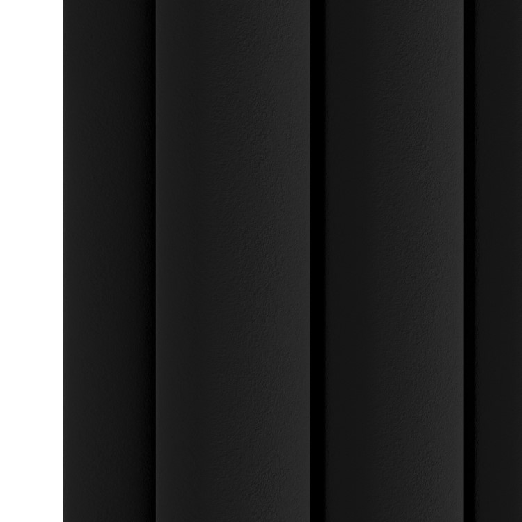 Sorrento Midnight Black Vertical Oval Designer Radiator 1600x236mm Double Panel 2234 BTU