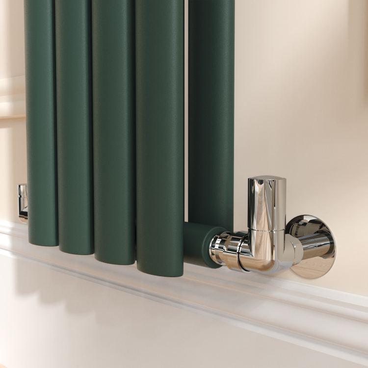 Sorrento Evergreen Vertical Oval Designer Radiator 1600x236mm Double Panel 2234 BTU