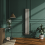 Sorrento Linen Vertical Oval Designer Radiator 1600x236mm Double Panel 2234 BTU