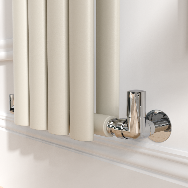 Sorrento Linen Vertical Oval Designer Radiator 1600x236mm Double Panel 2234 BTU