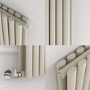 Sorrento Linen Vertical Oval Designer Radiator 1600x236mm Double Panel 2234 BTU