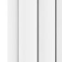 Sorrento White Vertical Oval Designer Radiator 1600x236mm Double Panel 2234 BTU