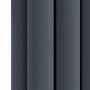 Sorrento Anthracite Vertical Oval Designer Radiator 1800x236mm Double Panel 2491 BTU