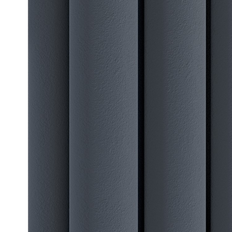 Sorrento Anthracite Vertical Oval Designer Radiator 1800x236mm Double Panel 2491 BTU