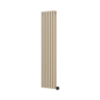 Beige grey Vertical Smart Electric Radiator with Wi-Fi Thermostat - 1.2KW - H1600xW354 - Bathroom Safe