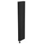 Midnight Black Vertical Smart Electric Radiator with Wi-Fi Thermostat - 1200W - Double Panel H1600xW354mm - Bathroom Safe