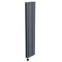 Anthracite Vertical Smart Electric Radiator with Wi-Fi Thermostat - 1.2kW - Double Panel H1600xW354mm - Bathroom Safe