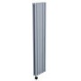 Light Grey Vertical Smart Electric Radiator with Wi-Fi Thermostat - 1200W - Double Panel H1600xW354mm - Bathroom Safe