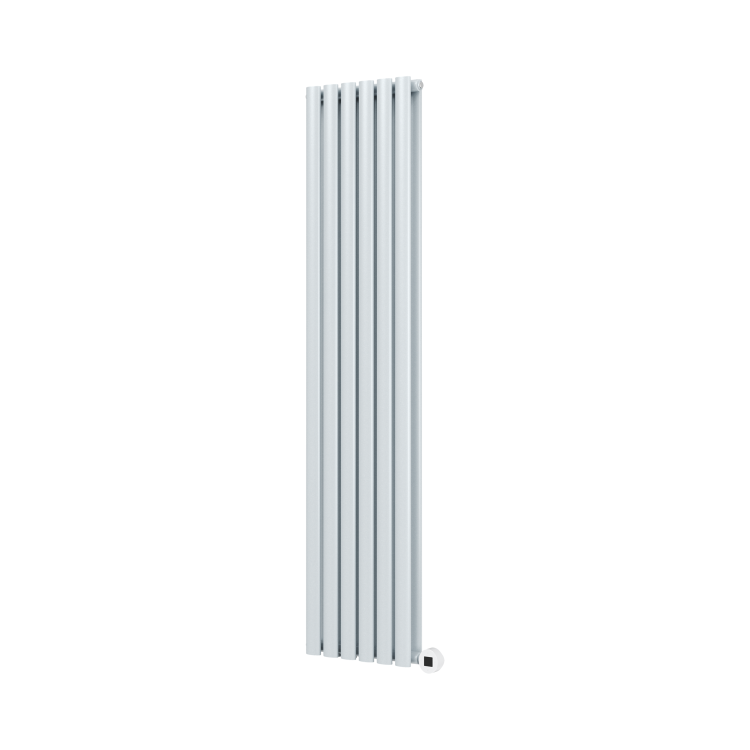 Salt & Pepper Vertical Smart Electric Radiator with Wi-Fi Thermostat - 1.2KW - H1600xW354 - Bathroom Safe