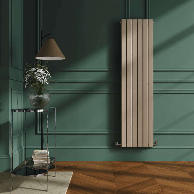 Riace Cleopatra Vertical Flat Designer Radiator 1600x408mm Double Panel 3687 BTU