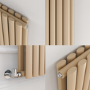 Sorrento Elk brown Vertical Oval Designer Radiator 1600x354mm Double Panel 3351 BTU