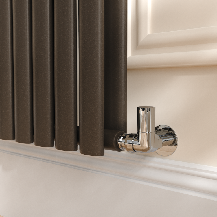 Sorrento Russet Vertical Oval Designer Radiator 1600x354mm Double Panel 3351 BTU