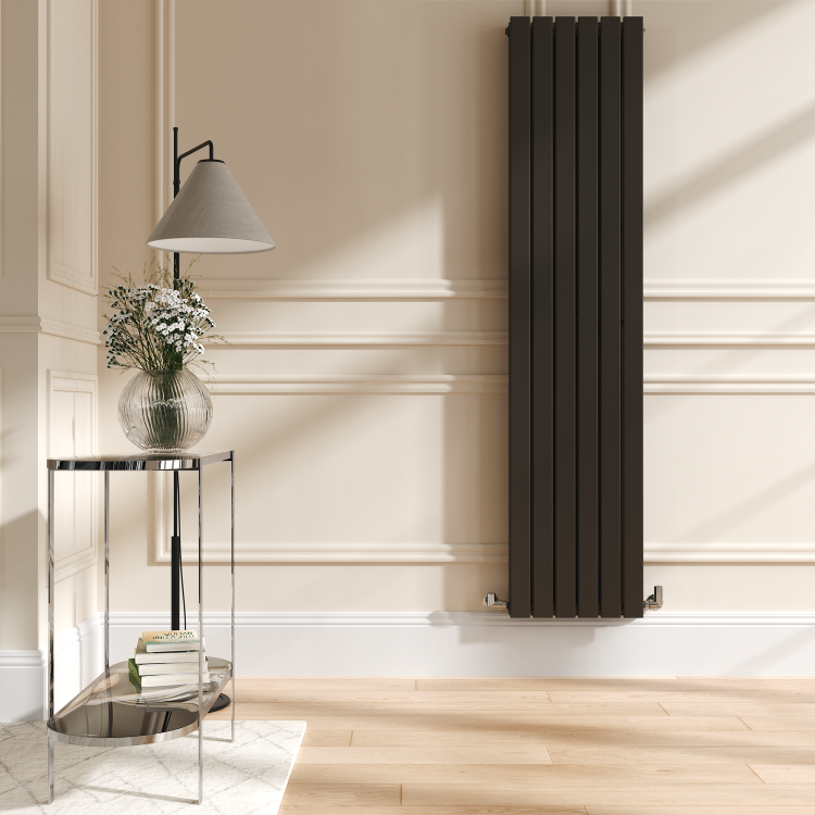 Riace Russet Vertical Flat Designer Radiator 1800x408mm Double Panel 4168 BTU