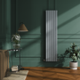 Riace Salt & Pepper Vertical Flat Designer Radiator 1800x408mm Double Panel 4168 BTU