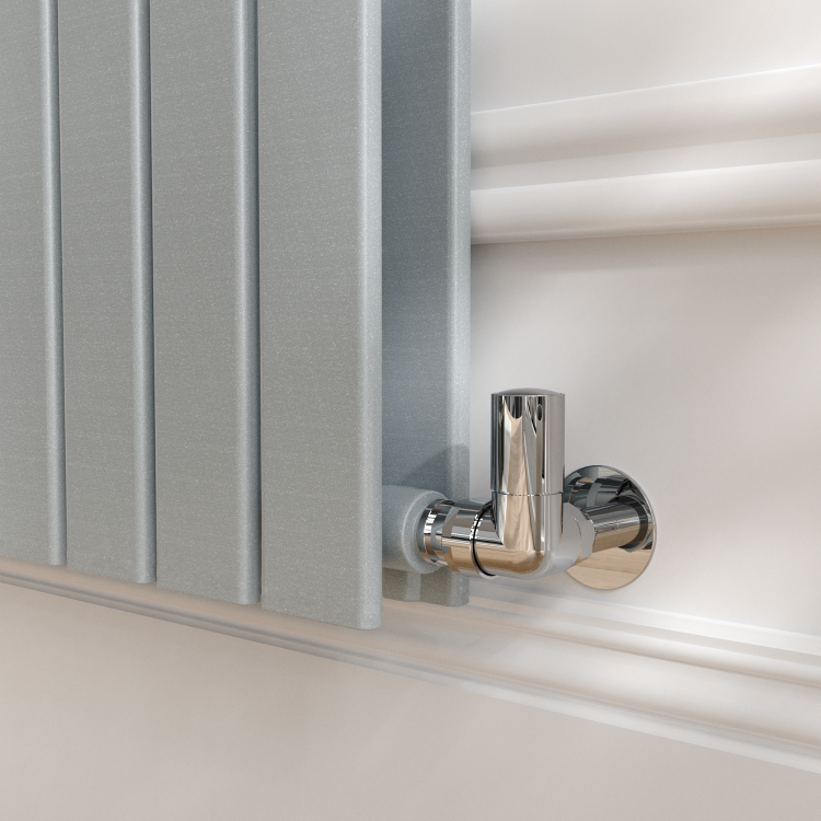 Riace Salt & Pepper Vertical Flat Designer Radiator 1800x408mm Double Panel 4168 BTU