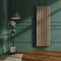 Riace Beige grey Vertical Flat Designer Radiator 1600x544mm Double Panel 4916 BTU