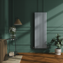 Riace Salt & Pepper Vertical Flat Designer Radiator 1600x544mm Double Panel 4916 BTU
