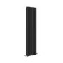 GRADE A1 - Sorrento Midnight Black Vertical Oval Designer Radiator 1800x472mm Double Panel 4983 BTU