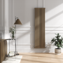 Sorrento Beige grey Vertical Oval Designer Radiator 1800x472mm Double Panel 4983 BTU