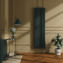 Sorrento Evergreen Vertical Oval Designer Radiator 1800x472mm Double Panel 4983 BTU