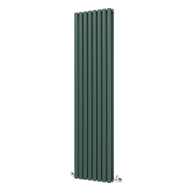 Sorrento Evergreen Vertical Oval Designer Radiator 1800x472mm Double Panel 4983 BTU