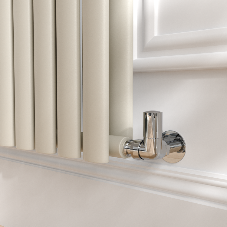 Sorrento Linen Vertical Oval Designer Radiator 1800x472mm Double Panel 4983 BTU