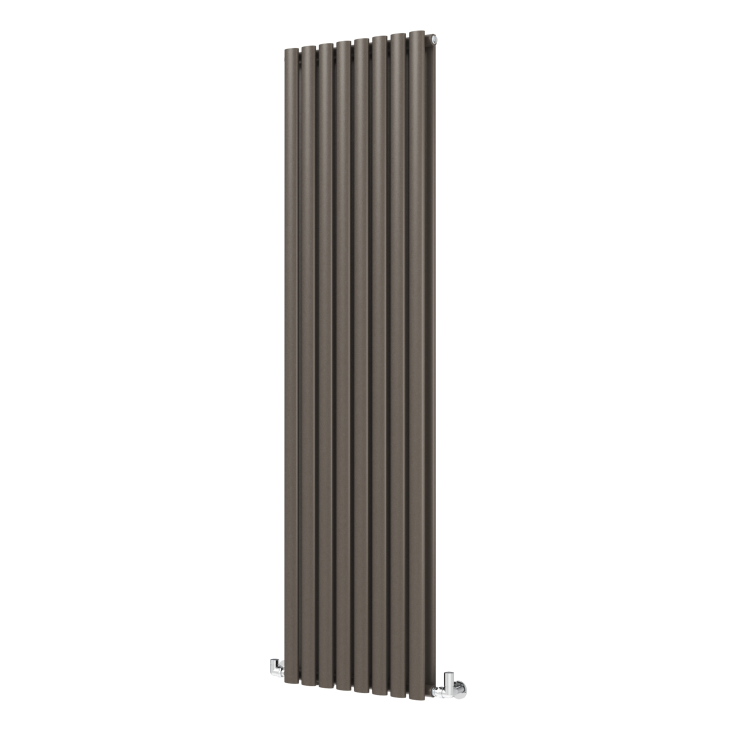 Sorrento Russet Vertical Oval Designer Radiator 1800x472mm Double Panel 4983 BTU