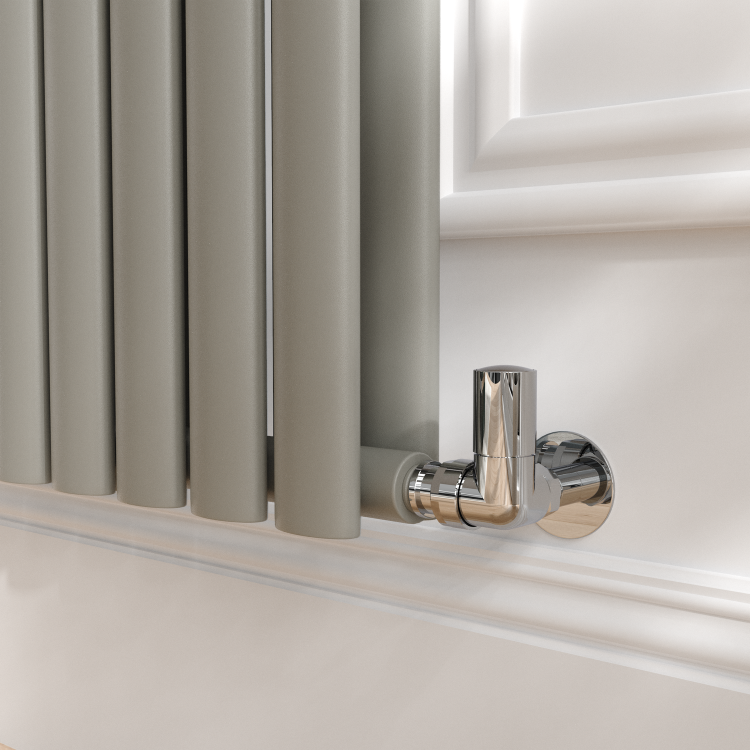 Sorrento Smoked Stone Vertical Oval Designer Radiator 1800x472mm Double Panel 4983 BTU