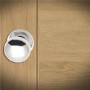 Internal Silver Polished Chrome Bathroom Knob Door Handle with Lock, Latch and Hinges Pack - 65mm Latch - Vedea - XL Joinery