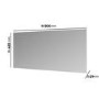 Rectangular Backlit Heated Bathroom Mirror with Lights – 900 x 420mm - Vela