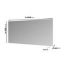 Rectangular Backlit Heated Bathroom Mirror with Lights – 900 x 420mm - Vela