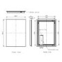 GRADE A1 - Rectangular Backlit Bathroom Mirror with Battery Operated Lights 700 x 500mm - Vela
