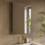 GRADE A1 - Rectangular Backlit Bathroom Mirror with Battery Operated Lights 700 x 500mm - Vela