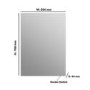 GRADE A1 - Rectangular Backlit Bathroom Mirror with Battery Operated Lights 700 x 500mm - Vela