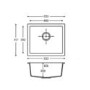 Single Bowl Inset / Undermount White Granite Kitchen Sink 1000mm - Essence