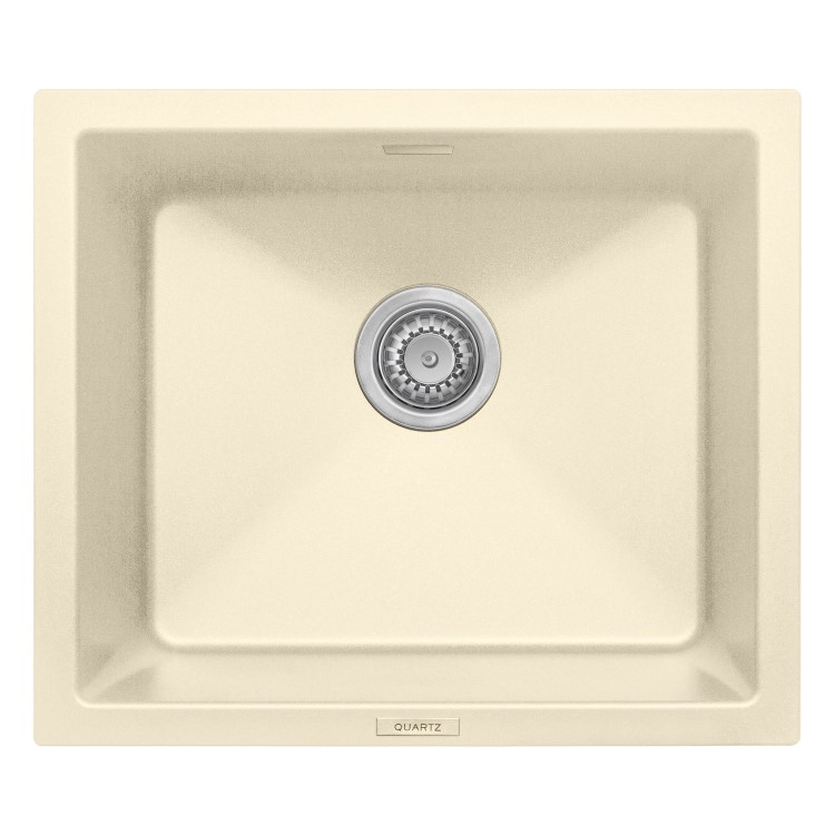 Single Bowl Inset / Undermount Cream Granite Kitchen Sink - Essence