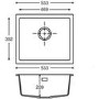 Single Bowl Inset / Undermount Cream Granite Kitchen Sink - Essence